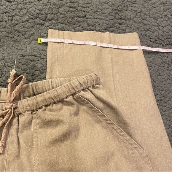 Chico’s Tan Linen Blend Pants Size 0 Drawstring - Picture 7 of 12